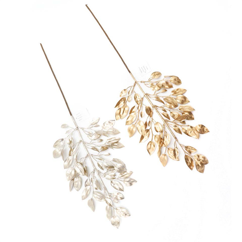 Christmas Decorated With Golden Branches