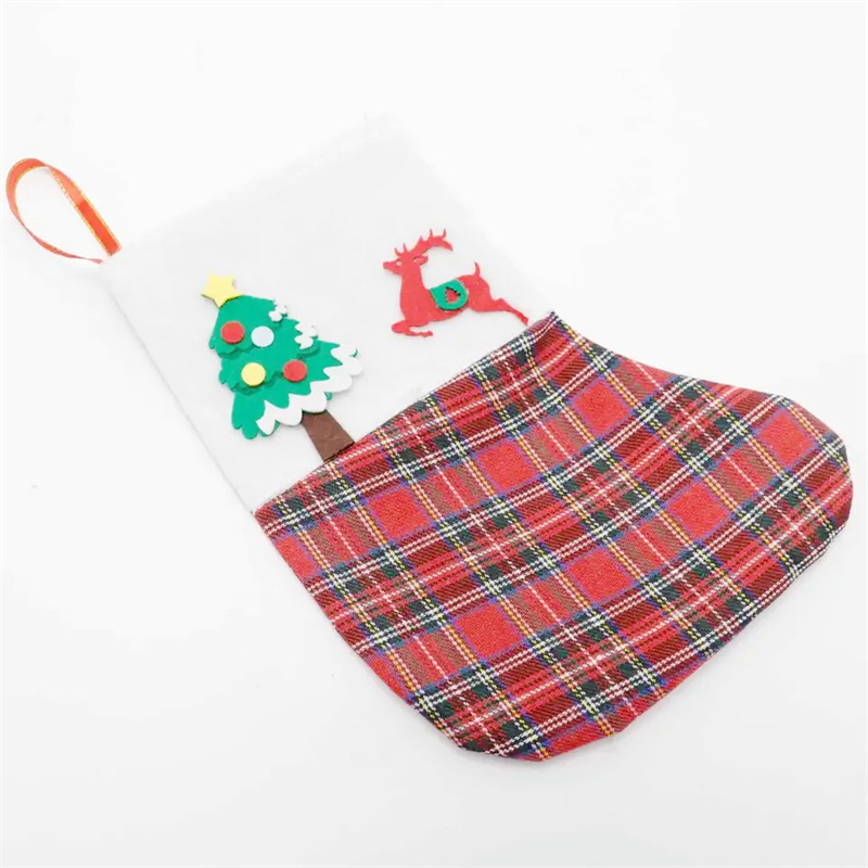 Christmas Decorations Gingham Christmas Socks