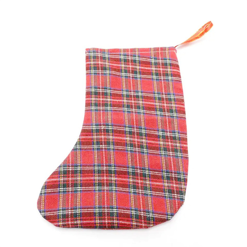 Christmas Decorations Gingham Christmas Socks
