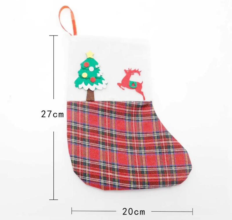 Gingham Christmas Socks