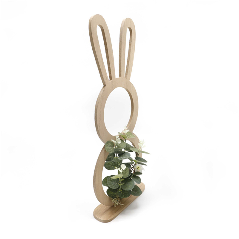 Decorated Wooden Bunny For Easter