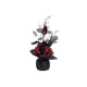 Decorare l'albero dei bonsai con rose nere per Halloween