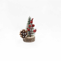 Decorate The artificial Christmas Tree With Pine Cones