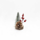 Decorate The artificial Christmas Tree With Pine Cones