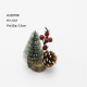 Decorate The artificial Christmas Tree With Pine Cones