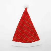 クリスマスの装飾の赤い縞模様のサンタ帽子