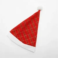 クリスマスの装飾の赤い縞模様のサンタ帽子