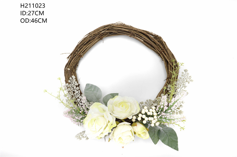 Decorate The Wedding With White Artificial Wreath