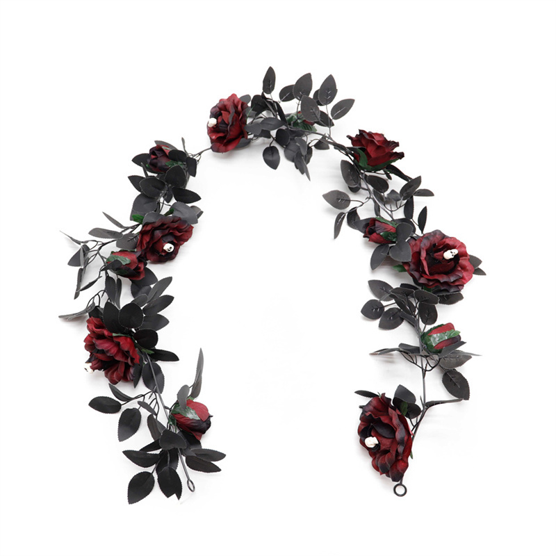 Deco The House With Black Artificial Roses For Halloween