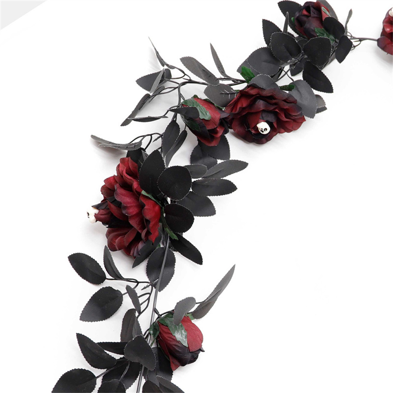 Deco The House With Black Artificial Roses For Halloween