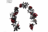 Deco The House With Black Artificial Roses For Halloween