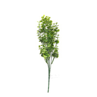Plastic Green Plant With Artificial Foliage Stems