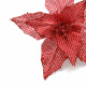 Holiday Decorations Red Linen Christmas Flowers