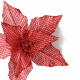 Holiday Decorations Red Linen Christmas Flowers