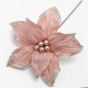 Decorate With Pink Glitter Artificial Flowers For Christmas