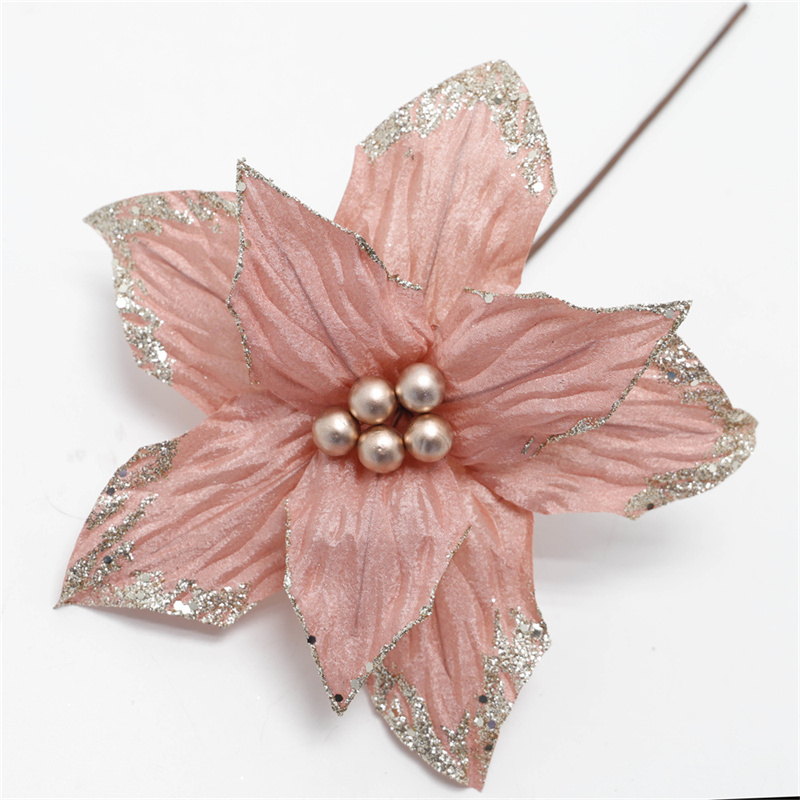 Pink Glitter Artificial Flowers