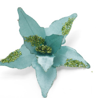 Christmas Decoration Green Flannelette Artificial Flowers