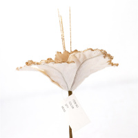 Xmas Deco Yellow Flannelette With Artificial Flowers fake wedding flowers in bulk