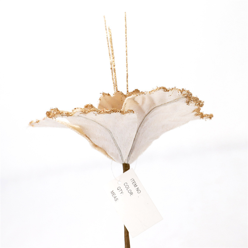 Xmas Deco Yellow Flannelette With Artificial Flowers fake wedding flowers in bulk