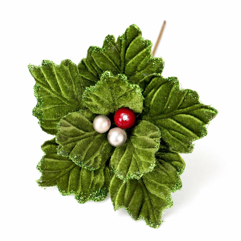 Xmas Deco Yellow Flannelette With Artificial Flowers fake wedding flowers in bulk