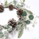 Christmas Home Decoration White Pine Cone Wreath