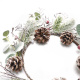 Christmas Home Decoration White Pine Cone Wreath