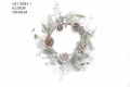 Christmas Home Decoration White Pine Cone Wreath