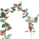 Christmas House Deco With Red Berry Vine