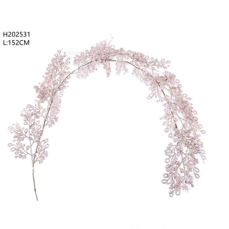 Christmas House Deco With Bright Pink Vine