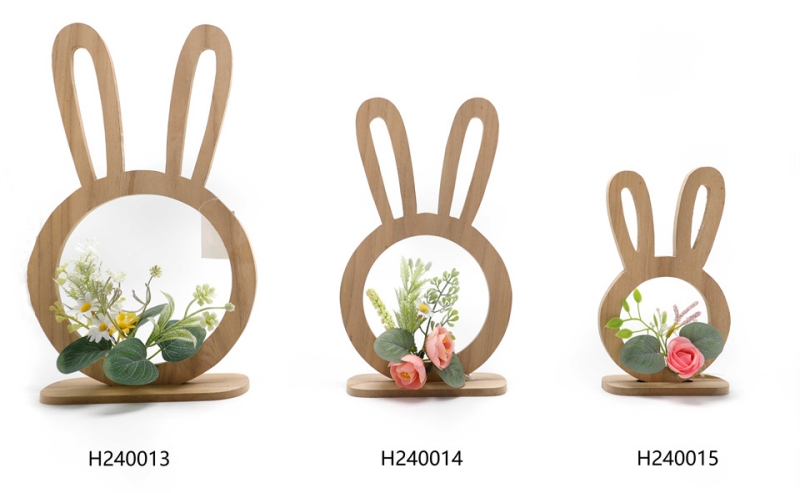 Wooden Bunny Deco