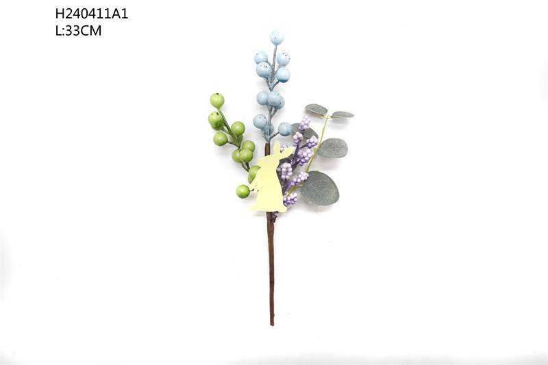 Easter Wood Chips Rabbit Decorated Branches