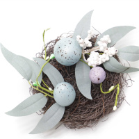 Decorate The Nest With Eggs For Easter