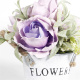 Easter Garden Deco With Purple Artificial Flowers