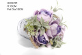 Easter Garden Deco With Purple Artificial Flowers