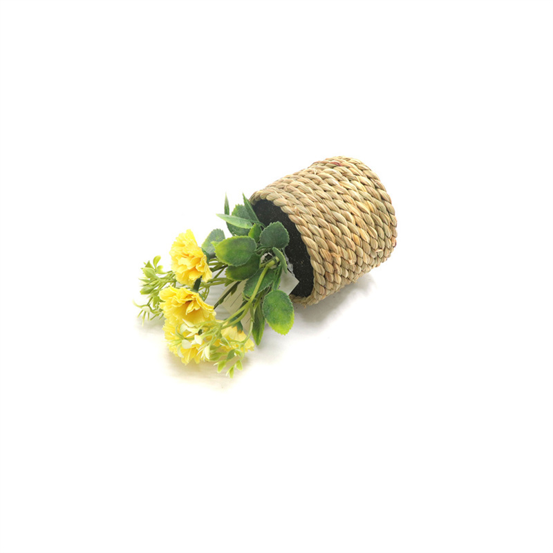 부활절 장식 밀짚 밧줄 시뮬레이션 꽃 분재