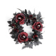 Deco Halloween Doors With Artificial Black Roses