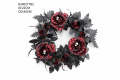 Deco Halloween Doors With Artificial Black Roses