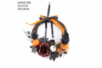 Guirlandas de abóbora artificiais para decoração de casa de Halloween