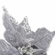 Christmas Decor Grey Flannelette Artificial Flower