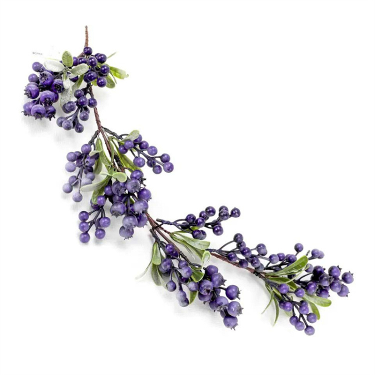 Dekorasi Rumah Natal Tanaman Anggur Berry Buatan Biru