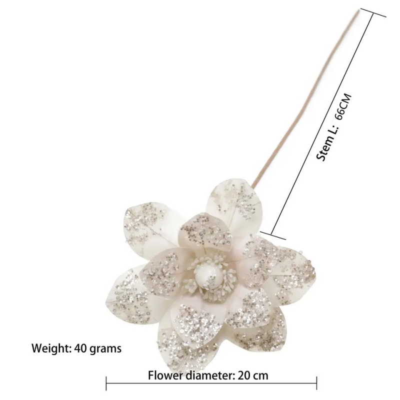 Polyester Sequin Artificial Flowers