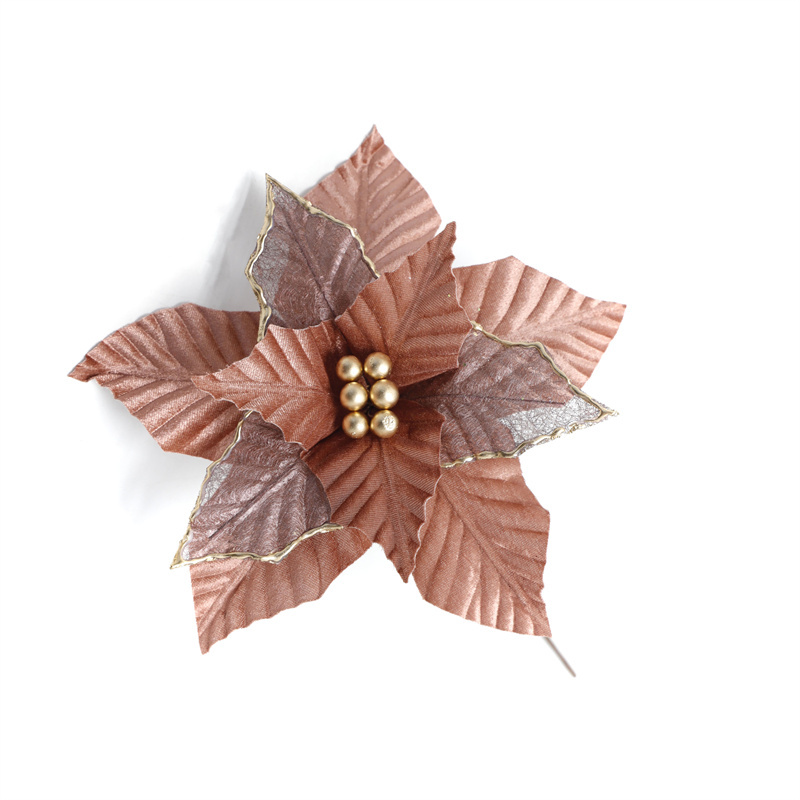 Christmas Porch Deco With Dark Pink Artificial Flowers