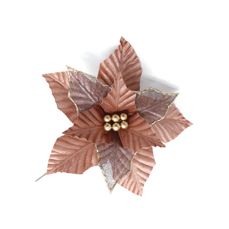 Christmas Porch Deco With Dark Pink Artificial Flowers