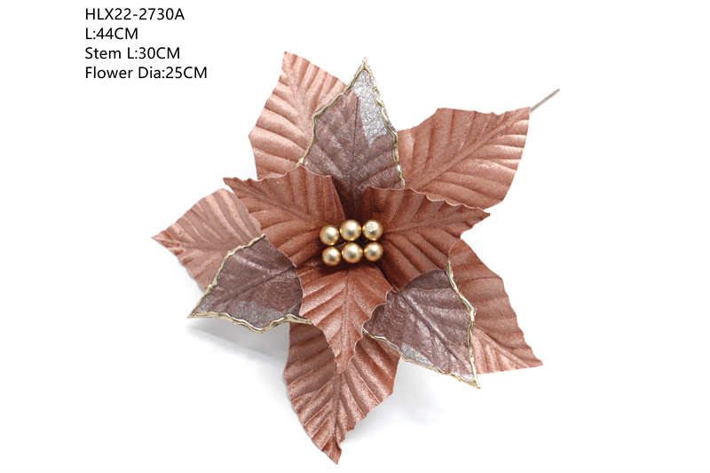 Christmas Porch Deco With Dark Pink Artificial Flowers