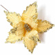 Christmas Deco Yellow Glitter Artipisyal na Bulaklak