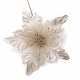 Christmas Deco White Lint Sequin Christmas Flowers