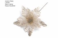 Christmas Deco White Lint Sequin Christmas Flowers