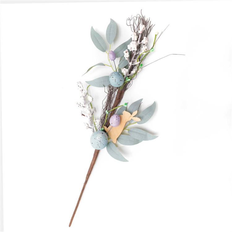 Christmas Decorated Wood Chips And Egg Sprigs