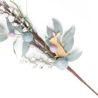 Christmas Decorated Wood Chips And Egg Sprigs