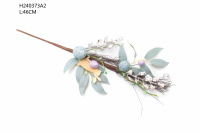 Christmas Decorated Wood Chips And Egg Sprigs